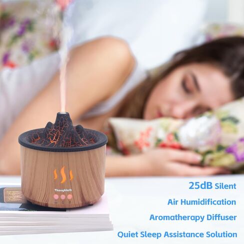 Fire Flame Essential Diffuser, Aromatherapy Oil Diffuser, Fireplace Humidifier, 200ml Cool Mist Ultrasonic Fragrance Aroma Humidifier for Home, Bedroom, Auto-Off, Premium 2 Colors Changing Light. in Saudi Arabia
