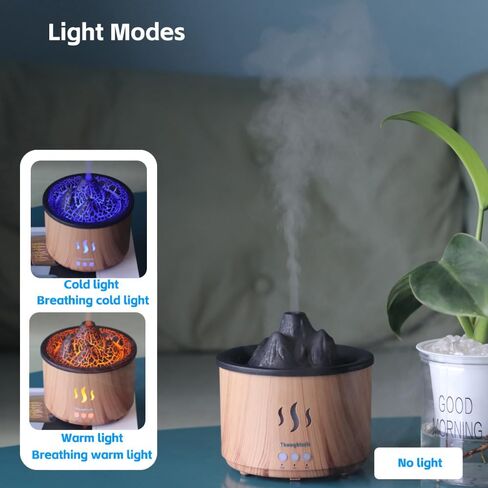 Fire Flame Essential Diffuser, Aromatherapy Oil Diffuser, Fireplace Humidifier, 200ml Cool Mist Ultrasonic Fragrance Aroma Humidifier for Home, Bedroom, Auto-Off, Premium 2 Colors Changing Light. in Saudi Arabia