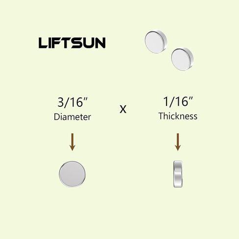 Small Strong Neodymium Disc Magnets - N42, 3/16" D x 1/16" H - 400 Pack, Powerful Rare Earth Magnets for Fridge, DIY, Building, Scientific,Craft, Office 0.1875" Dia x 0.0625" Thick Mini Magnet in Kuwait