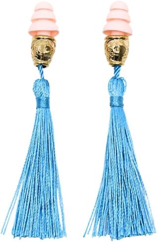 Breakfast at Tiffany's Inspired Tassel Earplug - Perfect for Audrey Hepburn Costume, Decorations, Holly Golightly - Basic Noise Cancelling Fashionable earplugs (Dusty Rose, One Size) in Saudi Arabia