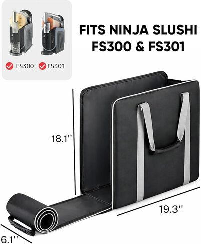 حقيبة حمل آلة Ninja Slushie لـ FS301 وFS300، حقيبة حمل Ninja Slushie ذات فتحة أمامية مع 3 طرق للحمل ووسادة كتف سميكة، حماية ثلاثية الطبقات لصانع المشروبات المجمدة وملحقاتها in Kuwait