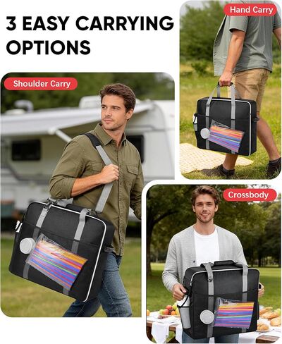 حقيبة حمل آلة Ninja Slushie لـ FS301 وFS300، حقيبة حمل Ninja Slushie ذات فتحة أمامية مع 3 طرق للحمل ووسادة كتف سميكة، حماية ثلاثية الطبقات لصانع المشروبات المجمدة وملحقاتها in Kuwait