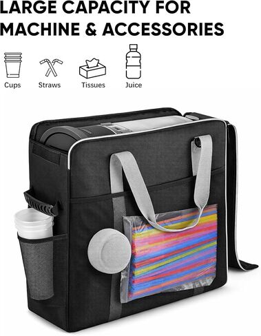 حقيبة حمل آلة Ninja Slushie لـ FS301 وFS300، حقيبة حمل Ninja Slushie ذات فتحة أمامية مع 3 طرق للحمل ووسادة كتف سميكة، حماية ثلاثية الطبقات لصانع المشروبات المجمدة وملحقاتها in Kuwait