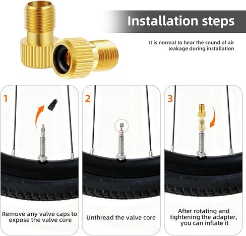 Bike Valve Adaptor, Needle Inflation Balloon Tire Pump Adapter Kitfor Most Types for Bikes, E-Bikes, and E-Scooters Inflate Tire Using Standard Pump or Air Compressor in Saudi Arabia