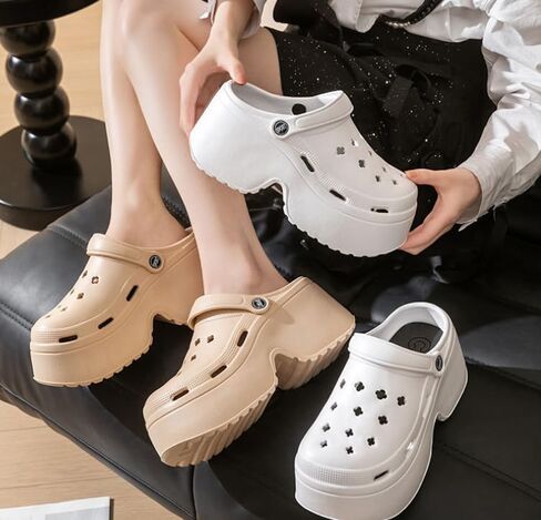 Hight Hight Cheels Mule Slippers Garden Shoes Platform Platfor in Kuwait