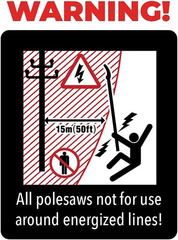 مجموعة المنشار القطبي مقاس 18 بوصة مع شفرة مزدوجة سميكة مقاومة للصدأ ومطلية بالكروم مقاس 15 بوصة مع أسنان مقواة بالنبض وسعة قطع 8 بوصة، 3 × 6 أقدام. أعمدة من الألياف الزجاجية الصفراء (40207) in Kuwait