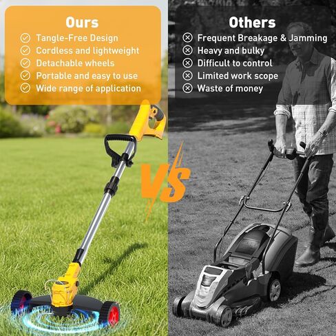 مجموعة كومبو منفاخ الأعشاب وأوراق الشجر اللاسلكية بقوة 20 فولت مع بطاريتين، أدوات تشذيب كهربائية مع 11 قطعة شفرات لبطارية ماكيتا، ماكينة تشذيب العشب، جزازة العشب، أداة تقطيع الفرشاة، أداة حديقة الفناء YellowC in Kuwait
