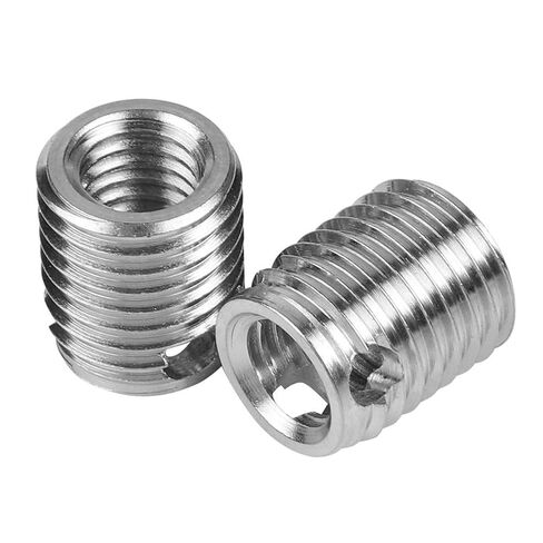Hilitand 10pcs Self Tapping Thread Inserts, Stainless Steel, M6x1.0 Inner M10x1.25 Outer, 12MM Length, 3 Hole Screw Repair Kit in Saudi Arabia