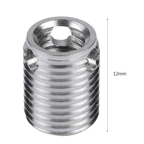 Hilitand 10pcs Self Tapping Thread Inserts, Stainless Steel, M6x1.0 Inner M10x1.25 Outer, 12MM Length, 3 Hole Screw Repair Kit in Saudi Arabia