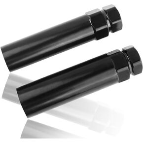 2PCS Lug Nut Socket Set Including 6 & 7 Spline Lug Nut Key,Universal Wheel Lock Key for Locking Lug Nut Key Replacement,Car Accessories Lug Wrench Lug Nut Removal Tool (6+7 Spline/Black)