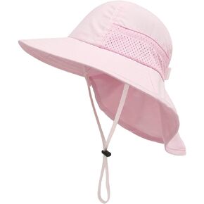 Baby Sun Hat UPF 50+ Toddler Wide Brim Beach Hats for Boys Girls 0-6 Years