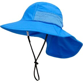 Baby Sun Hat UPF 50+ Toddler Wide Brim Beach Hats for Boys Girls 0-6 Years