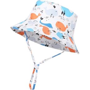 Baby Sun Hat Baby Bucket Hat Toddler Summer Hats UPF 50+ Protective Bucket hat Kids Beach Hats for Baby Boy Girl