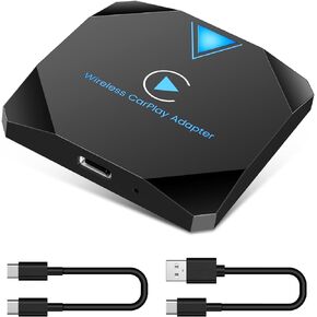 FINOM Wireless CarPlay Adapter for APPL in-Dash Navigation Wireless CarPlay Adapter, 2024 Upgrade Plug & Play Stable Fast Connection, No Latency, Converts Wired CarPlay to Wireless