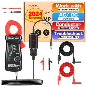 مجموعة ملحقات اختبار البطارية Autel MaxiBAS BTAK، مقياس التيار الرقمي DM100 400A، يقيس الجهد والتيار والمقاومة وقوة البطارية، استكشاف أخطاء النظام الكهربائي وإصلاحها، العمل مع BT608/BT609 in Saudi Arabia