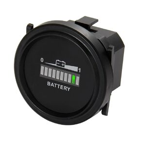 Yooreal 12/24V 36V 48/72V Lead-Acid Battery Capacity Indicator (Not Included Trojan),Single Bar Display Battery Fuel Gauge for Golf Cart Club Car RV Electric Forklift Tractor