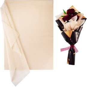 FASHEWELRY 50 Sheets Flower Wrapping Paper Basic Waterproof Floral Wrapping Paper Cotton Bouquet Wrapping Paper for Fresh Flower Gift Packaging Florist Bouquet Supplies 22x17 inch