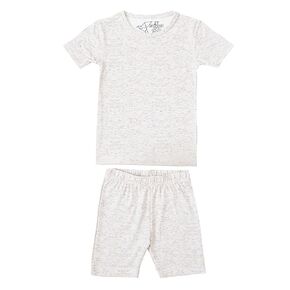 Copper Pearl Two Piece Short Sleeve Toddler Pajamas PJ Sets for Boys and Girls - Adorable Pattern Summer Pajamas Shorts to Keep Cool While Sleeping, Size 12 Months to 5T - Oat