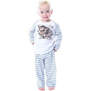 INTIMO Where The Wild Things Are Little Boys' Rumpus Start Striped Pajama Sleep Set