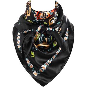 GERINLY Women Wild Rag 35 Inch, Silk Feel Western Scarves, Fashion Cowgirl Neckerchief