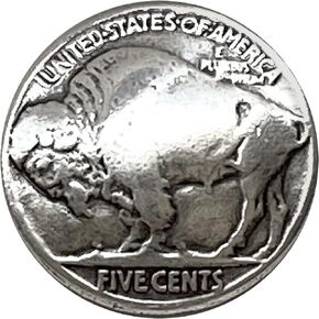Antique Buffalo Nickel Reproduction Coin Conchos Size 7/8", Screw Back Concho (Buffalo Nickel)