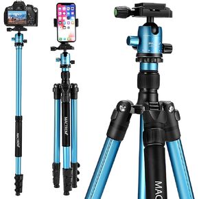 MACTREM Camera Tripod, 67 inch/170cm Travel Tripod & Monopod with 360°Ball Head, Heavy Duty Tripod for Smartphone iPad Canon Nikon Sony Binoculars