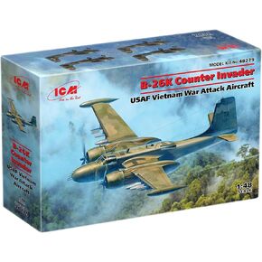ICM Model - Airplane Model B-26K Counter Invader Model Plane Kit - 1:48 Scale Model Kit of Vietnam Era Aircraft - Plastic Military Plane to Build with Assembly Instructions (48279)