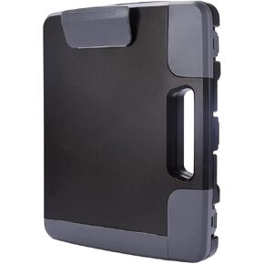 Clipboard with Storage Heavy Duty, Portable Clipboard Case with Handle, Plastic Storage Clipboard Box with Side-Opening, Clip Board for Letter/Legal Size, 14.5"x12"x 1.75", Office stationery