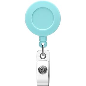 Soleebee 1 Pack Nurse Badge Reel, 24'' Retractable Badge Holder with 360° Swivel Alligator Clip Solid Color ID Badge Holder for Nurse Doctor Teachers Students Badge Reel (Pink)