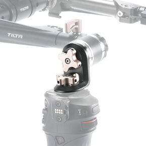 Tilta Right Angle Rosette Adapter to 1/4″-20 with Locating Pins | Compatible with Nucleus Nano II Control Handle & Lightweight Shoulder Rig | Aluminum Alloy and Stainless Steel | Black | TA-RRA-1420 in Kuwait