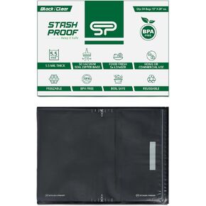 أكياس إغلاق مفرغة بسحاب مقاس 38.1 سم × 50.8 سم (50 قطعة) 5.5 مل (أسود وشفاف) - حافظة طعام من الدرجة التجارية خالية من مادة BPA للتخزين، وفيديو Sous Vide، وحقيبة إغلاق لإعداد الوجبات in Kuwait