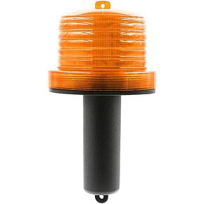 Handheld Emergency LED Solar Powered Strobe Warning Light, Road Construction Cone Traffic Light Flicker Beacon Lamp