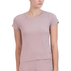 Steve Madden Women's Ribbed Short-Sleeve Sleep Tee