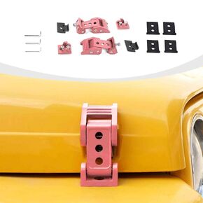 TJ Hood Latches Aluminum Hood Catch Lock Kit Compatible with 1997-2006 Jeep Wrangler TJ, Pink