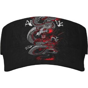 Gold Dragon Hats Adults Dragon Visor Hat Adjustable Cap Sports Sun Visor Hats for Men Women