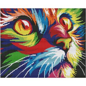 Zodiacal Hue Cross Stitch Kits Stamped Full Range of Embroidery Kits for Adults DIY 14CT Cross Stitches kit Embroidery Patterns for Needlepoint kit-Elephant and Owl 11.8x11.8 inch