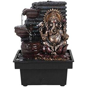 Elephant-Headed Hindu god Ganesha Flowing Water Fountain Resin Home Decor
