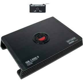 Gravity GR1500.2 2 Channels 3000 WATTS Car Audio Stereo Amplifier 2 Ohm Stable with LED Indicator Class "AB" Technology MOSFET PWM Power Supply Remote Level Control