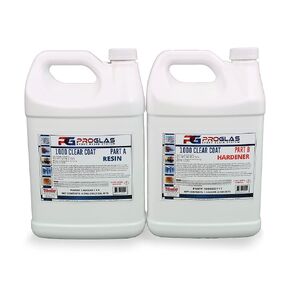 1000 Crystal Clear Table Top Epoxy Resin Coating for Wood, Tabletop, Countertop, Art and Crafts - 2 Gallon Kit