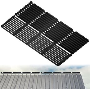 20 Pcs 9in Inside Outside Self Adhesive Foam Closure Strips for Metal Roofing Panels, 3ft Long Metal Roof Closure Strips for Heat Insulation, Noise Reduction, Cold Resistance, Black