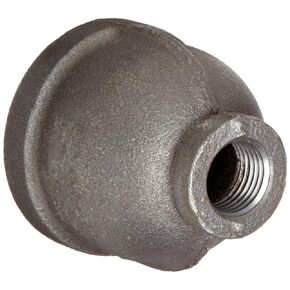 Anvil 8700134458, Malleable Iron Pipe Fitting, Reducer Coupling, 1-1/4" x 3/4" NPT Female, Black Finish