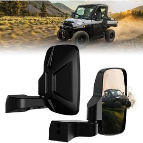 Ranger Door Mounted Side Mirrors for any Polaris Ranger, TXZSXS Ranger Side Mirrors Compatible with 2018-2023 Polaris Ranger CREW SP XP 570 1000 and 2019-2024 Commercial Pro XD 2000G 4000D (Full Door)