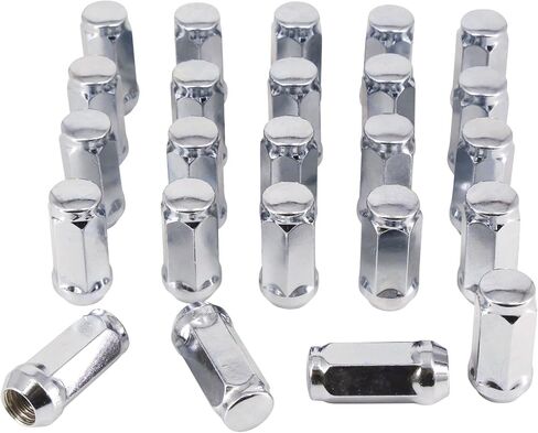 24 Pcs M14x2 Chrome Lug Nuts, 14x2mm Wheel Lug Nuts Compatible with Ford F150 Expedition Lincoln Navigator Most 6 Lug 4 Lug Wheels in Saudi Arabia