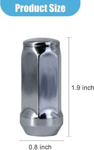 24 Pcs M14x2 Chrome Lug Nuts, 14x2mm Wheel Lug Nuts Compatible with Ford F150 Expedition Lincoln Navigator Most 6 Lug 4 Lug Wheels in Saudi Arabia