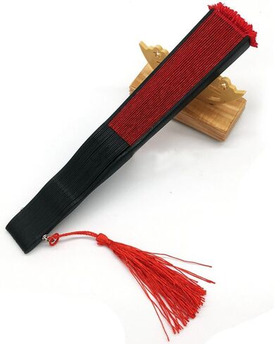 Exasinine Retro Lace Hand Fan Bamboo Folding Fan Handheld Fan (Red) in Kuwait