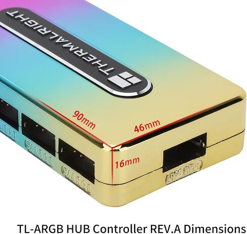 مروحة Thermalright وARGB HUB ×8 ARGB/PWM Hub Controller يستخدم مصدر طاقة SATA، يدعم المحور 8 مجموعات من المراوح، مروحة PWM ذات 8 منافذ PC ووحدة تحكم بمروحة ARGB، مروحة PWM / محور إضاءة ARGB (مروحة وARGB HUB×8) in Saudi Arabia