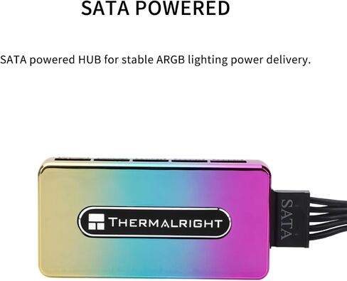 مروحة Thermalright وARGB HUB ×8 ARGB/PWM Hub Controller يستخدم مصدر طاقة SATA، يدعم المحور 8 مجموعات من المراوح، مروحة PWM ذات 8 منافذ PC ووحدة تحكم بمروحة ARGB، مروحة PWM / محور إضاءة ARGB (مروحة وARGB HUB×8) in Saudi Arabia