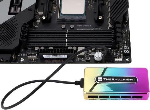 مروحة Thermalright وARGB HUB ×8 ARGB/PWM Hub Controller يستخدم مصدر طاقة SATA، يدعم المحور 8 مجموعات من المراوح، مروحة PWM ذات 8 منافذ PC ووحدة تحكم بمروحة ARGB، مروحة PWM / محور إضاءة ARGB (مروحة وARGB HUB×8) in Saudi Arabia