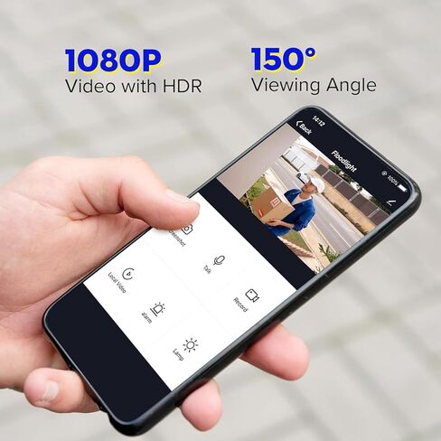 كاميرا SANSI Stellar Floodlight، مستشعر حركة كاميرا أمان سلكية 1080P HD خارجي، 4000 لومن، محادثة صوتية ثنائية الاتجاه وإنذار صفارات الإنذار، WiFi، بدون رسوم شهرية، سطوع فائق للأمان من المستوى التالي in Kuwait