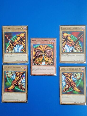 Exodia The Forbidden One - مجموعة بطاقات YuGiOh Legendary Decks II Yugi's God المكونة من 5 بطاقات LDK2-ENY04، LDK2-ENY05، LDK2-ENY06، LDK2-ENY07، LDK2-ENY08 in Saudi Arabia